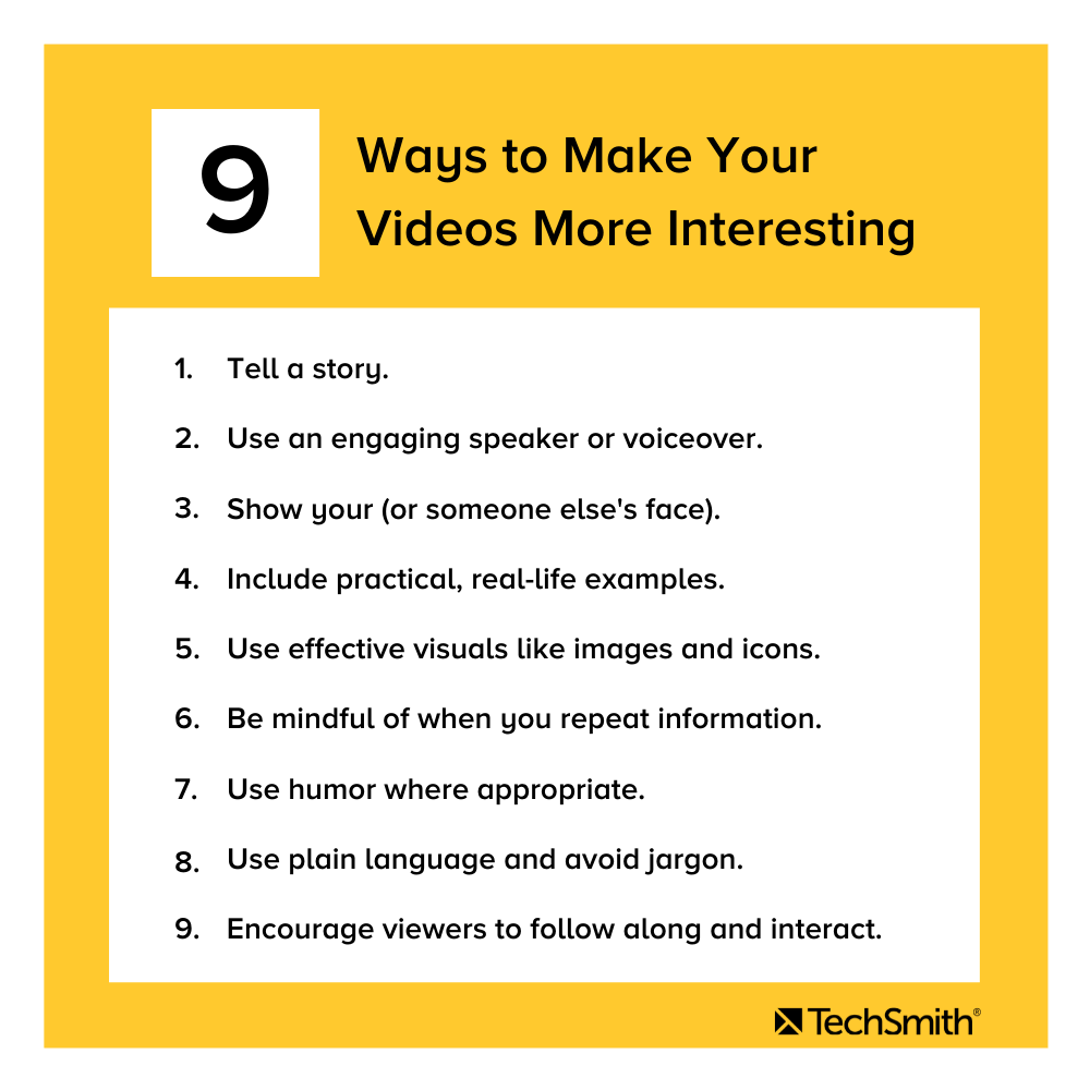 9 ways to make your videos more interesting