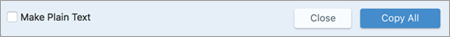 Option de copie en texte brut sur Mac