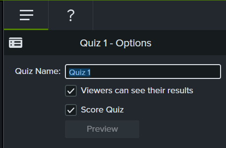 question editing view