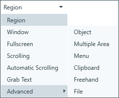 Selection dropdown on Windows