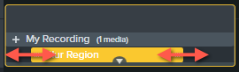 Drag effect handles to adjust the duration